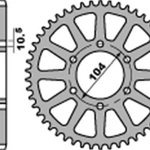 PBR zadní řetězové kolo 478 48 C45 KAWASAKI Z 1000/SX '03-'20, ZX-10R/RR '04-'20, ZX-6R '98-'20, ER-6N '06-'17, VERSYS 650 '07-'20 (JTR478.48) (ŘETĚZ 520) (MADE IN ITALY) Časově Omezené